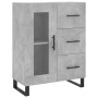 Aparador alto madera contrachapada gris hormigón 69,5x34x180 cm de vidaXL, Aparadores - Ref: Foro24-3199965, Precio: 166,06 €...