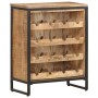 Solid rough mango wood wine rack 62x33x78.5 cm by vidaXL, Wine racks - Ref: Foro24-320685, Price: 249,44 €, Discount: %