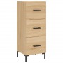 Aparador de madera contrachapada roble Sonoma 34,5x34x180 cm de vidaXL, Aparadores - Ref: Foro24-3200196, Precio: 110,99 €, D...