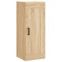 Aparador de madera contrachapada roble Sonoma 34,5x34x180 cm de vidaXL, Aparadores - Ref: Foro24-3200196, Precio: 110,99 €, D...