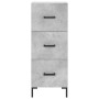 Aparador de madera contrachapada gris hormigón 34,5x34x180 cm de vidaXL, Aparadores - Ref: Foro24-3200197, Precio: 112,00 €, ...