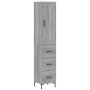 Tall Sonoma gray plywood sideboard 34.5x34x180 cm by vidaXL, Sideboards - Ref: Foro24-3200199, Price: 115,99 €, Discount: %