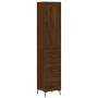 Aparador alto madera contrachapada roble marrón 34,5x34x180 cm de vidaXL, Aparadores - Ref: Foro24-3200200, Precio: 118,46 €,...