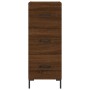 Aparador alto madera contrachapada roble marrón 34,5x34x180 cm de vidaXL, Aparadores - Ref: Foro24-3200200, Precio: 118,46 €,...