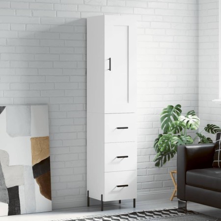 Tall white plywood sideboard 34.5x34x180 cm by vidaXL, Sideboards - Ref: Foro24-3200201, Price: 127,99 €, Discount: %