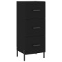 Aparador de madera contrachapada negro 34,5x34x180 cm de vidaXL, Aparadores - Ref: Foro24-3200202, Precio: 121,73 €, Descuent...