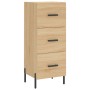 Aparador de madera contrachapada roble Sonoma 34,5x34x180 cm de vidaXL, Aparadores - Ref: Foro24-3200204, Precio: 117,35 €, D...