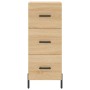 Aparador de madera contrachapada roble Sonoma 34,5x34x180 cm de vidaXL, Aparadores - Ref: Foro24-3200204, Precio: 117,35 €, D...