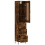 Aparador de madera contrachapada roble ahumado 34,5x34x180 cm de vidaXL, Aparadores - Ref: Foro24-3200206, Precio: 119,71 €, ...