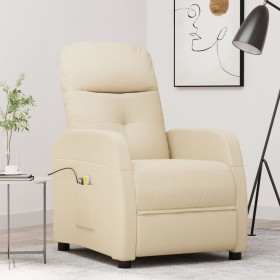 Sillón de masaje eléctrico tela color crema de vidaXL, Sillones de masaje eléctricos - Ref: Foro24-3073615, Precio: 183,99 €,...