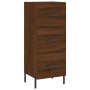 Aparador alto madera contrachapada roble marrón 34,5x34x180 cm de vidaXL, Aparadores - Ref: Foro24-3200208, Precio: 123,75 €,...