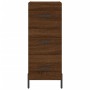 Aparador alto madera contrachapada roble marrón 34,5x34x180 cm de vidaXL, Aparadores - Ref: Foro24-3200208, Precio: 123,75 €,...