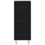 Aparador de madera contrachapada negro 34,5x34x180 cm de vidaXL, Aparadores - Ref: Foro24-3200226, Precio: 109,99 €, Descuent...