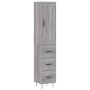 Aparador alto madera contrachapada gris Sonoma 34,5x34x180 cm de vidaXL, Aparadores - Ref: Foro24-3200231, Precio: 106,89 €, ...