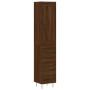 Tall brown oak plywood sideboard 34.5x34x180 cm by vidaXL, Sideboards - Ref: Foro24-3200232, Price: 107,99 €, Discount: %