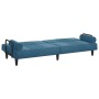 Sofá cama con reposabrazos terciopelo azul de vidaXL, Sofás - Ref: Foro24-351893, Precio: 246,25 €, Descuento: %