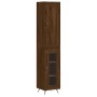 Tall brown oak plywood sideboard 34.5x34x180 cm by vidaXL, Sideboards - Ref: Foro24-3200368, Price: 108,08 €, Discount: %