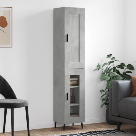 Concrete gray plywood sideboard 34.5x34x180 cm by vidaXL, Sideboards - Ref: Foro24-3200405, Price: 97,99 €, Discount: %