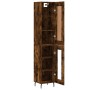 Aparador de madera contrachapada roble ahumado 34,5x34x180 cm de vidaXL, Aparadores - Ref: Foro24-3200406, Precio: 97,99 €, D...