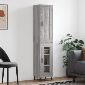 Aparador alto madera contrachapada gris Sonoma 34,5x34x180 cm de vidaXL, Aparadores - Ref: Foro24-3200407, Precio: 101,99 €, ...