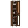 Tall oak brown plywood highboard 34.5x34x180 cm by vidaXL, Sideboards - Ref: Foro24-3200408, Price: 101,99 €, Discount: %