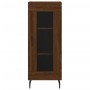 Aparador alto madera contrachapada roble marrón 34,5x34x180 cm de vidaXL, Aparadores - Ref: Foro24-3200408, Precio: 100,83 €,...