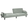 Schlafsofa mit Armlehnen aus hellgrauem Samt von vidaXL, Sofas - Ref: Foro24-351894, Preis: 253,70 €, Rabatt: %