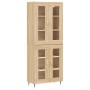 Aparador alto madera contrachapada color roble 69,5x34x180 cm de vidaXL, Aparadores - Ref: Foro24-3198260, Precio: 163,07 €, ...