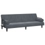 Sofá cama con reposabrazos terciopelo gris oscuro de vidaXL, Sofás - Ref: Foro24-351895, Precio: 253,70 €, Descuento: %