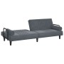 Sofá cama con reposabrazos terciopelo gris oscuro de vidaXL, Sofás - Ref: Foro24-351895, Precio: 253,70 €, Descuento: %