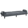 Sofá cama con reposabrazos terciopelo gris oscuro de vidaXL, Sofás - Ref: Foro24-351895, Precio: 253,70 €, Descuento: %