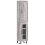 Aparador alto madera contrachapada gris Sonoma 34,5x34x180 cm de vidaXL, Aparadores - Ref: Foro24-3200415, Precio: 103,75 €, ...