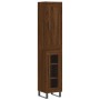 Tall brown oak plywood sideboard 34.5x34x180 cm by vidaXL, Sideboards - Ref: Foro24-3200416, Price: 103,99 €, Discount: %