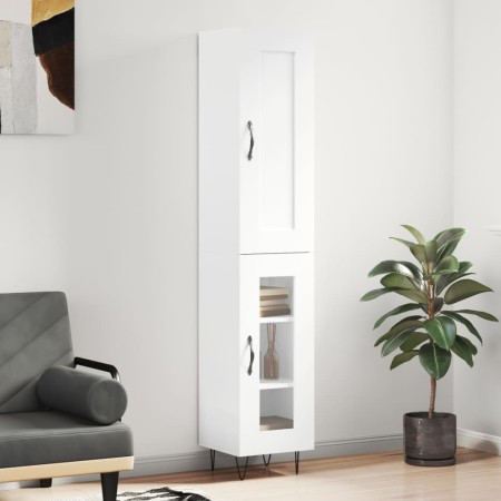 Tall white plywood highboard 34.5x34x180 cm by vidaXL, Sideboards - Ref: Foro24-3200417, Price: 96,23 €, Discount: %