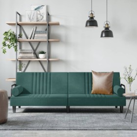 Dark green velvet sofa bed with armrests by vidaXL, Sofas - Ref: Foro24-351896, Price: 252,99 €, Discount: %