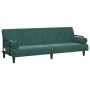 Schlafsofa aus dunkelgrünem Samt mit Armlehnen von vidaXL, Sofas - Ref: Foro24-351896, Preis: 267,36 €, Rabatt: %