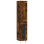 Aparador de madera contrachapada roble ahumado 34,5x34x180 cm de vidaXL, Aparadores - Ref: Foro24-3200422, Precio: 94,62 €, D...