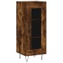 Aparador de madera contrachapada roble ahumado 34,5x34x180 cm de vidaXL, Aparadores - Ref: Foro24-3200422, Precio: 94,62 €, D...