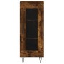 Aparador de madera contrachapada roble ahumado 34,5x34x180 cm de vidaXL, Aparadores - Ref: Foro24-3200422, Precio: 94,62 €, D...