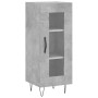 Aparador de madera contrachapada gris hormigón 34,5x34x180 cm de vidaXL, Aparadores - Ref: Foro24-3200421, Precio: 92,02 €, D...