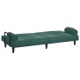 Schlafsofa aus dunkelgrünem Samt mit Armlehnen von vidaXL, Sofas - Ref: Foro24-351896, Preis: 267,36 €, Rabatt: %