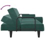 Schlafsofa aus dunkelgrünem Samt mit Armlehnen von vidaXL, Sofas - Ref: Foro24-351896, Preis: 267,36 €, Rabatt: %