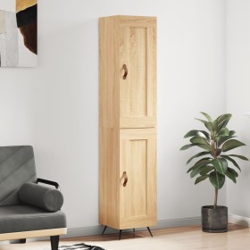 Aparador de madera contrachapada roble Sonoma 34,5x34x180 cm de vidaXL, Aparadores - Ref: Foro24-3200428, Precio: 94,99 €, De...