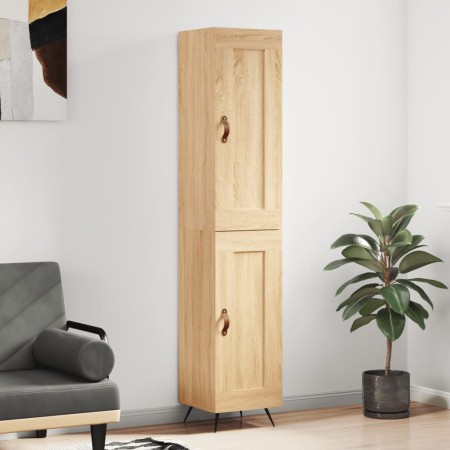 Aparador de madera contrachapada roble Sonoma 34,5x34x180 cm de vidaXL, Aparadores - Ref: Foro24-3200428, Precio: 94,65 €, De...