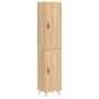 Aparador de madera contrachapada roble Sonoma 34,5x34x180 cm de vidaXL, Aparadores - Ref: Foro24-3200428, Precio: 94,65 €, De...