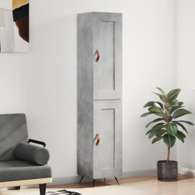 Gray concrete plywood sideboard 34.5x34x180 cm by vidaXL, Sideboards - Ref: Foro24-3200429, Price: 93,63 €, Discount: %