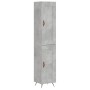 Aparador de madera contrachapada gris hormigón 34,5x34x180 cm de vidaXL, Aparadores - Ref: Foro24-3200429, Precio: 93,63 €, D...