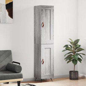 Tall Sonoma gray plywood sideboard 34.5x34x180 cm by vidaXL, Sideboards - Ref: Foro24-3200431, Price: 98,58 €, Discount: %