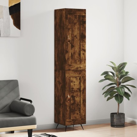 Smoked oak plywood sideboard 34.5x34x180 cm by vidaXL, Sideboards - Ref: Foro24-3200430, Price: 94,17 €, Discount: %