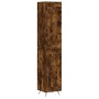 Aparador de madera contrachapada roble ahumado 34,5x34x180 cm de vidaXL, Aparadores - Ref: Foro24-3200430, Precio: 94,99 €, D...